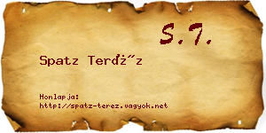 Spatz Teréz névjegykártya